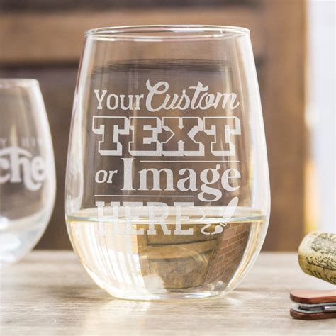 personalised photo wine glass